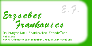 erzsebet frankovics business card